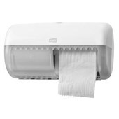 TORK TWIN TOILET ROLL DISPENSER WHITE T4