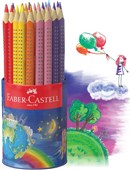 FABERCASTELL JUNIOR GRIP TRIANGULAR COLOURED PENCILS ASSORTED CUP 50