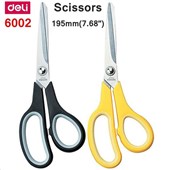 DELI SCISSORS RUBBER HANDLE 195MM