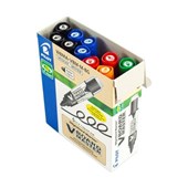 PILOT BEGREEN V BOARD MASTER WHITEBOARD MARKER BULLET 23MM ASSORTED BOX 10