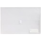 MARBIG POLYPICK DOCUMENT WALLET FOOLSCAP HOOK AND LOOP CLEAR