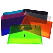 POP POLYWALLY WALLET HOOK AND LOOP CLOSURE 30MM GUSSET FOOLSCAP ASSORTED PACK 12