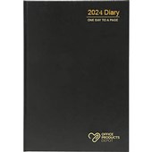 OPD 41ECPBK DIARY 1 DAY TO PAGE A4 BLACK