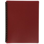 MARBIG DISPLAY BOOK REFILLABLE 20 POCKET A4 MAROON