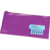 MARBIG LARGE NAME PENCIL CASE 350 X 180MM PVC CLOTH BACKED ASSORTED COLOUR