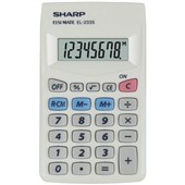 SHARP EL233S BASIC FUNCTION 8 DIGIT CALCULATOR WHITE