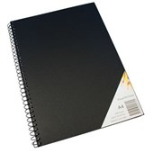 QUILL VISUAL ART DIARY 110GSM A4 120 PAGE PP BLACK