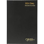 OPD 42ECPBK DIARY 2 DAYS TO PAGE A4 BLACK