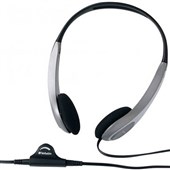 VERBATIM HEADPHONES MULTIMEDIA WITH VOLUME CONTROL SILVERBLACK SINGLE 35MM PLUG