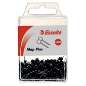 ESSELTE MAP PINS BLACK PACK 200