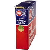 QUIKSTIK LABEL DISPENSER CIRCLE 14MM GOLD PACK 650