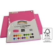 RAINBOW COVER PAPER 125GSM A3 HOT PINK PACK 100