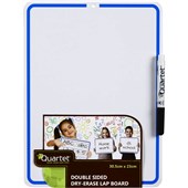 QUARTET 2 SIDED LAP WHITEBOARD PLAIN AND 20MM DOTTED HALVES 230 X 305MM A4