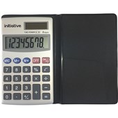 INITIATIVE POCKET CALCULATOR 8 DIGIT DUAL POWERED GREY