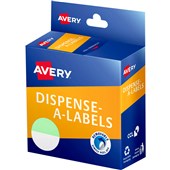 AVERY 937278 ROUND LABEL DISPENSER 24MM MINTWHITE BOX 300