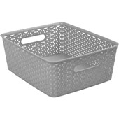 VISIONCHART EDUCATION KNOTTED STORAGE BASKET MEDIUM GREY