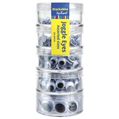 ZART JOGGLE EYES BLACKWHITE ASSORTED STACKABLE PACK 550