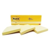 POSTIT 65424CY STICKY NOTES 76 X 76MM CANARY YELLOW CABINET