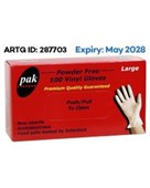 VINYL GLOVES NATURAL LARGE POWDER FREE BOX 100