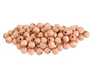 BEADS WOODEN 12MM 100S NATURAL