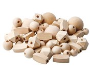 WOODEN BEADS NATURAL ASST 92S