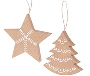 3D TREE  STAR ORNAMENTS 10S
