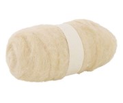 CRAFTING COMBED WOOL WHITE 100G