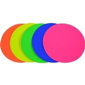 RAINBOW KINDER SHAPES PAPER CIRCLES 85GSM 120MM FLURO ASSORTED PACK 500