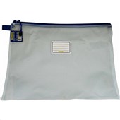 OSMER MESH PENCIL CASE A3 465 X 355 CLEAR BLUE ZIP