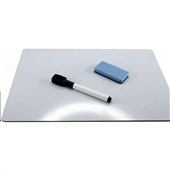 OSMER A4 2 SIDED LAP WHITEBOARD MDF PLAIN W PEN AND ERASER