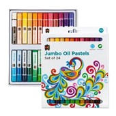 EDUCATIONAL VANTAGE JUMBO OIL PASTELS ASSORTED COLOURS PACK 24