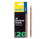 BASICS BLACKLEAD PENCILS 20S 2B