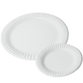 PAPER PLATES WHITE 220MM PK20