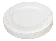 PAPER PLATES WHITE 220MM PK50