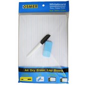 OSMER A4 2 SIDED LAP WHITEBOARD MDF PLAIN  DOTTED THIRDS 24MM WITH PEN AND ERASER