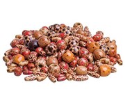 WOODEN TRIBAL BEADS 180g ASST