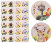 AUSTRALIAN FLORA  FAUNA MERIT STICKERS 72S