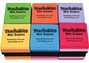 TEACHABLES MINI WHITEBOARD ERASERS  PACK 12